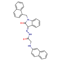 N'-[(3E)-1-(naphthalen-1-ylmethyl)-2-oxoindol-3-ylidene]-2-(naphthalen-2-ylamino)acetohydrazide