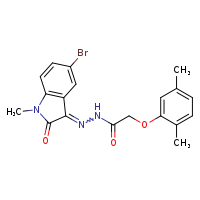 N'-[(3E)-5-bromo-1-methyl-2-oxoindol-3-ylidene]-2-(2,5-dimethylphenoxy)acetohydrazide