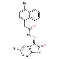 N'-[(3E)-5-bromo-2-oxo-1H-indol-3-ylidene]-2-(4-bromonaphthalen-1-yl)acetohydrazide