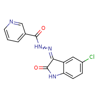 N'-[(3E)-5-chloro-2-oxo-1H-indol-3-ylidene]pyridine-3-carbohydrazide