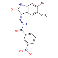 N'-[(3E)-6-bromo-5-methyl-2-oxo-1H-indol-3-ylidene]-3-nitrobenzohydrazide