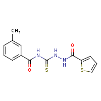 N-({[(3-methylphenyl)formamido]methanethioyl}amino)thiophene-2-carboxamide