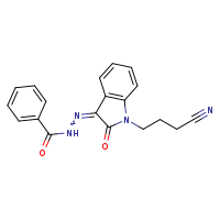 N'-[(3Z)-1-(3-cyanopropyl)-2-oxoindol-3-ylidene]benzohydrazide