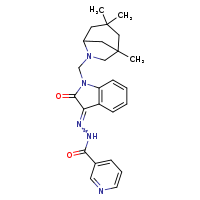 N'-[(3Z)-2-oxo-1-({1,3,3-trimethyl-6-azabicyclo[3.2.1]octan-6-yl}methyl)indol-3-ylidene]pyridine-3-carbohydrazide