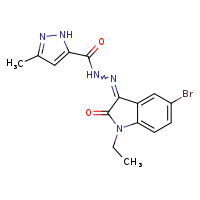 N'-[(3Z)-5-bromo-1-ethyl-2-oxoindol-3-ylidene]-5-methyl-2H-pyrazole-3-carbohydrazide
