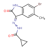 N'-[(3Z)-6-bromo-5-methyl-2-oxo-1H-indol-3-ylidene]cyclopropanecarbohydrazide