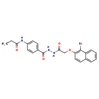N-[4-({2-[(1-bromonaphthalen-2-yl)oxy]acetohydrazido}carbonyl)phenyl]propanamide