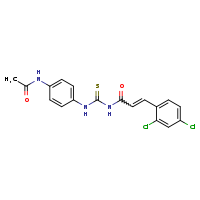 N-[4-({[(2E)-3-(2,4-dichlorophenyl)prop-2-enamido]methanethioyl}amino)phenyl]acetamide