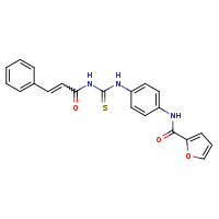 N-[4-({[(2E)-3-phenylprop-2-enamido]methanethioyl}amino)phenyl]furan-2-carboxamide