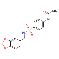 N-{4-[(2H-1,3-benzodioxol-5-ylmethyl)sulfamoyl]phenyl}acetamide