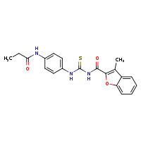 N-[4-({[(3-methyl-1-benzofuran-2-yl)formamido]methanethioyl}amino)phenyl]propanamide