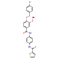 N-(4-{4-[(4-chlorophenyl)methoxy]-3-methoxybenzamido}phenyl)thiophene-2-carboxamide