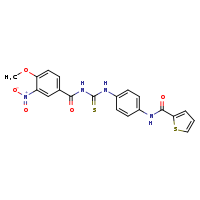 N-[4-({[(4-methoxy-3-nitrophenyl)formamido]methanethioyl}amino)phenyl]thiophene-2-carboxamide