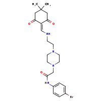 N-(4-bromophenyl)-2-[4-(2-{[(4,4-dimethyl-2,6-dioxocyclohexylidene)methyl]amino}ethyl)piperazin-1-yl]acetamide