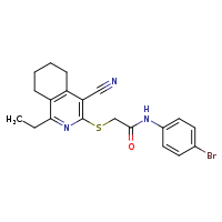 N-(4-bromophenyl)-2-[(4-cyano-1-ethyl-5,6,7,8-tetrahydroisoquinolin-3-yl)sulfanyl]acetamide
