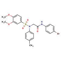 N-(4-bromophenyl)-2-[N-(4-methylphenyl)-3,4-dimethoxybenzenesulfonamido]acetamide