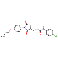 N-(4-chlorophenyl)-2-{[2,5-dioxo-1-(4-propoxyphenyl)pyrrolidin-3-yl]sulfanyl}acetamide