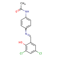 N-{4-[(E)-[(3,5-dichloro-2-hydroxyphenyl)methylidene]amino]phenyl}acetamide
