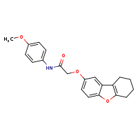 N-(4-methoxyphenyl)-2-{8-oxatricyclo[7.4.0.0²,?]trideca-1(9),2,4,6-tetraen-4-yloxy}acetamide