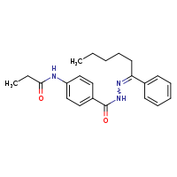 N-(4-{N'-[(1Z)-1-phenylhexylidene]hydrazinecarbonyl}phenyl)propanamide