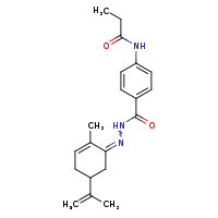 N-(4-{N'-[(1Z)-2-methyl-5-(prop-1-en-2-yl)cyclohex-2-en-1-ylidene]hydrazinecarbonyl}phenyl)propanamide