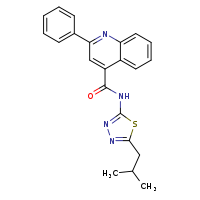 N-[5-(2-methylpropyl)-1,3,4-thiadiazol-2-yl]-2-phenylquinoline-4-carboxamide