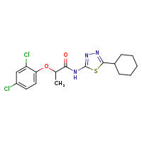 N-(5-cyclohexyl-1,3,4-thiadiazol-2-yl)-2-(2,4-dichlorophenoxy)propanamide