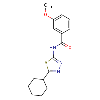 N-(5-cyclohexyl-1,3,4-thiadiazol-2-yl)-3-methoxybenzamide