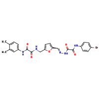 N-({5-[(Z)-({[(4-bromophenyl)carbamoyl]formamido}imino)methyl]furan-2-yl}methyl)-N'-(3,4-dimethylphenyl)ethanediamide
