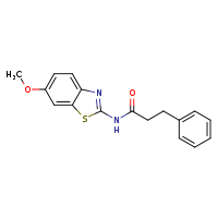 N-(6-methoxy-1,3-benzothiazol-2-yl)-3-phenylpropanamide