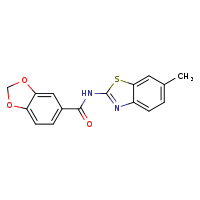 N-(6-methyl-1,3-benzothiazol-2-yl)-2H-1,3-benzodioxole-5-carboxamide