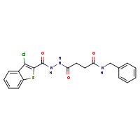 N-benzyl-3-[N'-(3-chloro-1-benzothiophene-2-carbonyl)hydrazinecarbonyl]propanamide