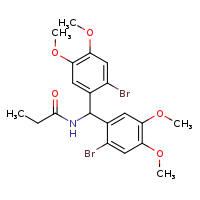 N-[bis(2-bromo-4,5-dimethoxyphenyl)methyl]propanamide