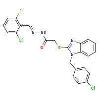 N'-[(E)-(2-chloro-6-fluorophenyl)methylidene]-2-({1-[(4-chlorophenyl)methyl]-1,3-benzodiazol-2-yl}sulfanyl)acetohydrazide