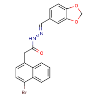 N'-[(E)-2H-1,3-benzodioxol-5-ylmethylidene]-2-(4-bromonaphthalen-1-yl)acetohydrazide