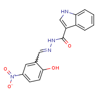 N'-[(E)-(2-hydroxy-5-nitrophenyl)methylidene]-1H-indole-3-carbohydrazide