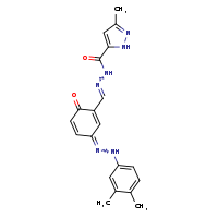 N'-[(E)-{3-[2-(3,4-dimethylphenyl)hydrazin-1-ylidene]-6-oxocyclohexa-1,4-dien-1-yl}methylidene]-5-methyl-2H-pyrazole-3-carbohydrazide