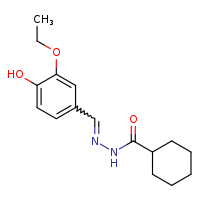 N'-[(E)-(3-ethoxy-4-hydroxyphenyl)methylidene]cyclohexanecarbohydrazide