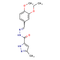 N'-[(E)-(3-ethoxy-4-methoxyphenyl)methylidene]-5-methyl-2H-pyrazole-3-carbohydrazide
