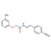 N'-[(E)-(4-cyanophenyl)methylidene]-2-(3-methylphenoxy)acetohydrazide