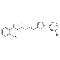 N'-[(E)-[5-(3-bromophenyl)furan-2-yl]methylidene]-2-[(2-methylphenyl)amino]acetohydrazide