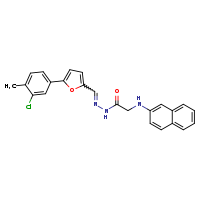 N'-[(E)-[5-(3-chloro-4-methylphenyl)furan-2-yl]methylidene]-2-(naphthalen-2-ylamino)acetohydrazide