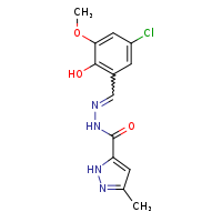 N'-[(E)-(5-chloro-2-hydroxy-3-methoxyphenyl)methylidene]-5-methyl-2H-pyrazole-3-carbohydrazide
