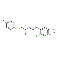N'-[(E)-(6-chloro-2H-1,3-benzodioxol-5-yl)methylidene]-2-(4-chlorophenoxy)acetohydrazide