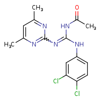 N-[N-(3,4-dichlorophenyl)-N'-(4,6-dimethylpyrimidin-2-yl)carbamimidoyl]acetamide