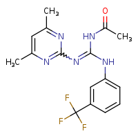 N-[N'-(4,6-dimethylpyrimidin-2-yl)-N-[3-(trifluoromethyl)phenyl]carbamimidoyl]acetamide