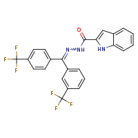 N'-[(Z)-[3-(trifluoromethyl)phenyl][4-(trifluoromethyl)phenyl]methylidene]-1H-indole-2-carbohydrazide
