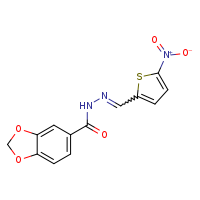 N'-[(Z)-(5-nitrothiophen-2-yl)methylidene]-2H-1,3-benzodioxole-5-carbohydrazide