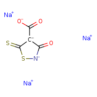 trisodium 3-oxo-5-sulfanylidene-1,2-thiazolidine-2,4-diide-4-carboxylate