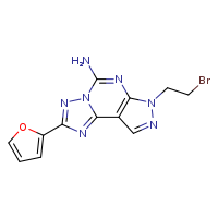 10-(2-bromoethyl)-4-(furan-2-yl)-3,5,6,8,10,11-hexaazatricyclo[7.3.0.0²,?]dodeca-1(9),2,4,7,11-pentaen-7-amine